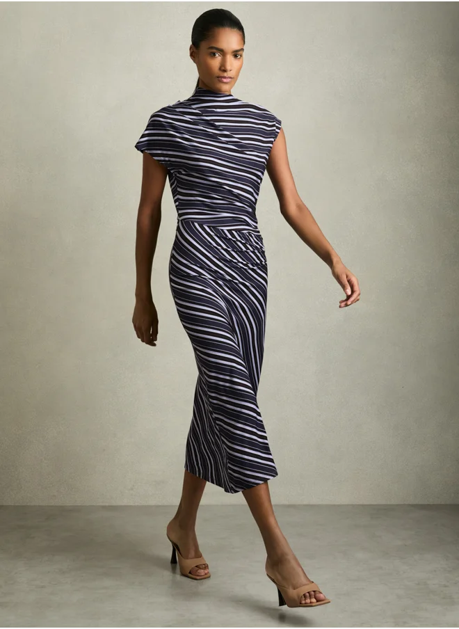 REISS Stripe Print Dress
