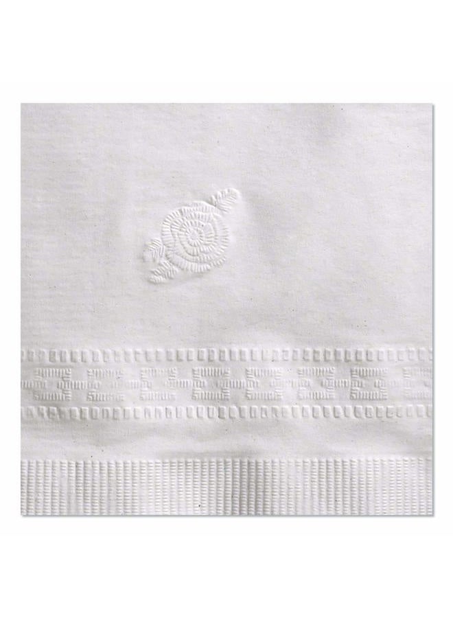 Tork Advanced NP7380A Extra Soft Dinner Napkin, 1/8 Fold, Rose/Key Embossed, 3-Ply, 17" Width x 16.125" Length, White (Case of 6 Packs, 290 per Pack, 1,740 Napkins) - Image 3