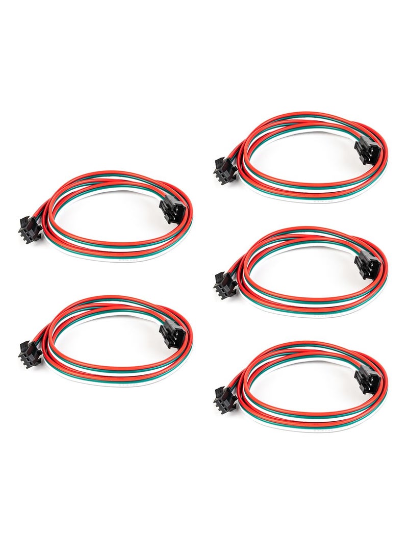 BTF-LIGHTING BTF-LIGHTING 5Pcs/Pack 20AWG 3 Pin JST SM Male Female Plug LED Connector 1.64FT/0.5m Extension Cable for WS2812B WS2811 WS2814 SK6812 FCOB WS2811 IC LED Strip Lights Solderless Controller Wire  - Image 1