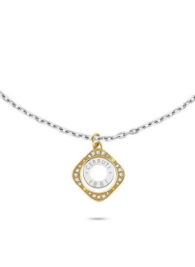 CERRUTI 1881 Leadri Silver Plated Gold Plated Stainless Steel Necklace for Women 450mm