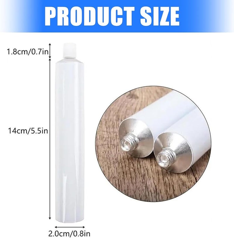 10 قطعة من أنابيب الطلاء الألومنيوم القابلة لإعادة التعبئة مع غطاء آمن للأكريليك والجواش والألوان المائية - Image 4