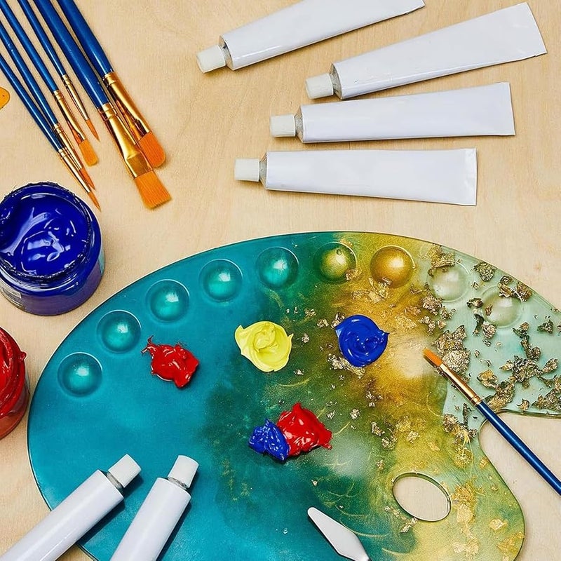 10 قطعة من أنابيب الطلاء الألومنيوم القابلة لإعادة التعبئة مع غطاء آمن للأكريليك والجواش والألوان المائية - Image 5