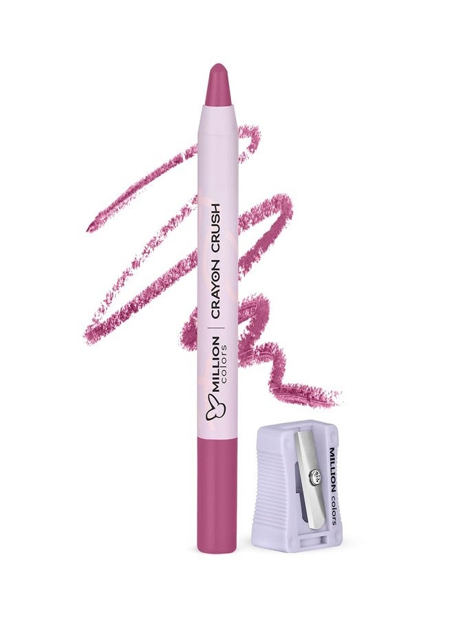 Million Colors Lip Crayon Lipstick | 8H Long-Lasting Matte | Hydrating & Lightweight | Highly Pigmented | Smudge-Proof & Transfer-Proof | Hyaluronic Acid & Shea Butter (Rosewood 07, 3g) - Image 1