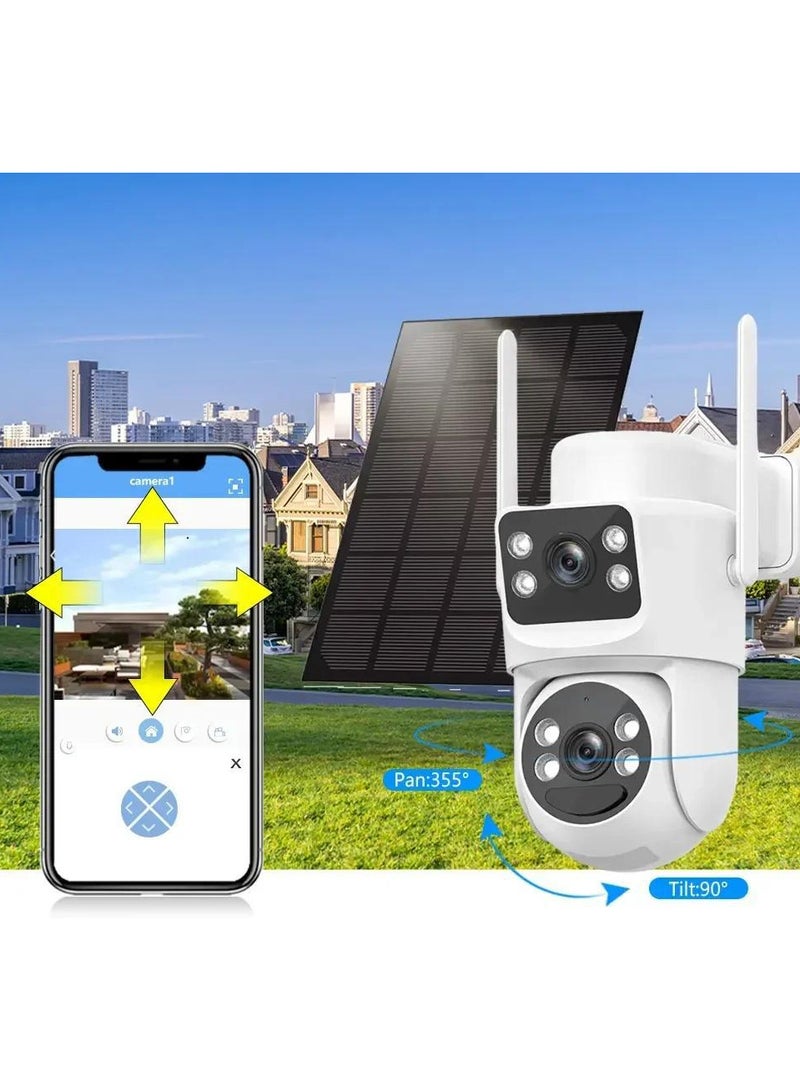Generic 3G/4G LTE Cellular Solar Security Camera Outdoor Wireless, Solar Operated Surveillance Camera No WiFi, Dual Lens with SIM Card - Image 3