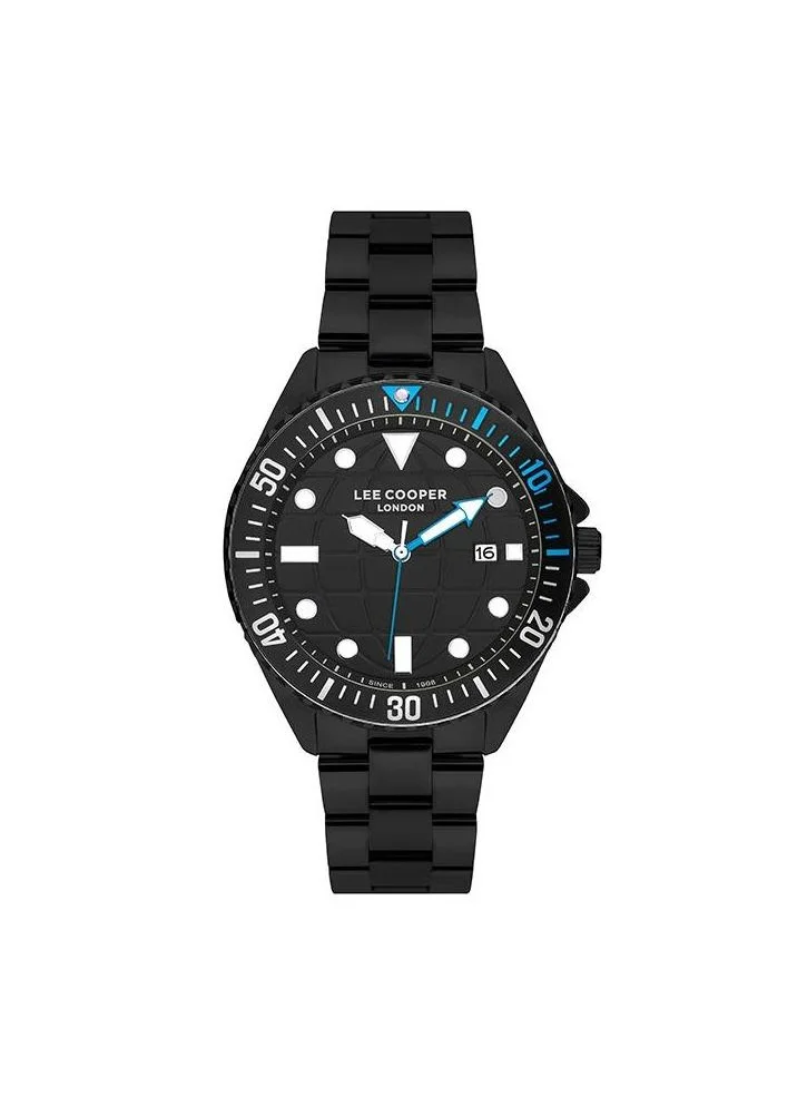 Lee Cooper Lee Cooper Men's Quartz Movement Watch, Analog Display and Metal Strap - LC07541.650, Black