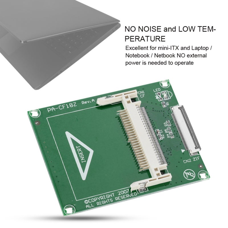 Compact Flash Adapter Card ZIF/CE CF To ZIF 1.8 Inch SSD HDD Replacement - Bootable Up to 32Gb IDE Mode for Mini-ITX Laptop Notebook - Image 4