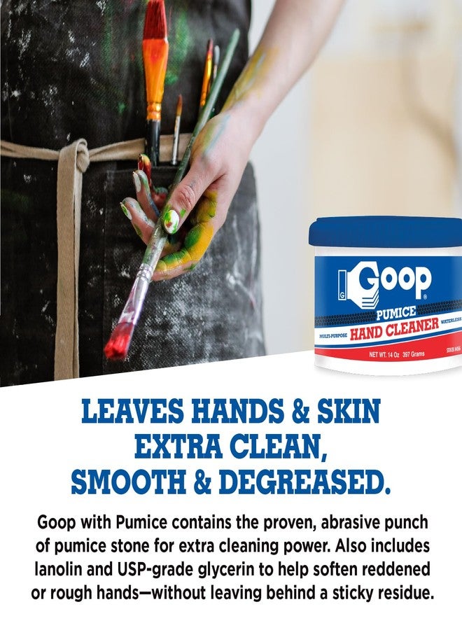 GOOP Multi-Purpose Waterless Hand Cleaner with Pumice - 14 oz Can (Pack of 2) - Image 3