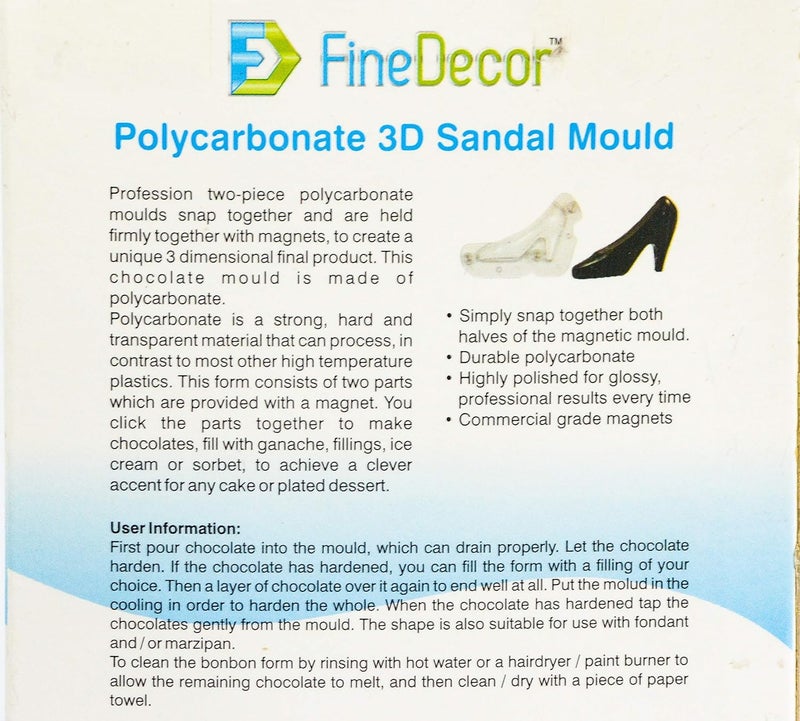Fine Décor FineDecor 3D Sandal Chocolate Mould FD2540 - Image 5