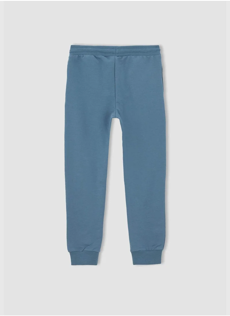 DeFacto Slim Fit Slogan Print Ruched Joggers