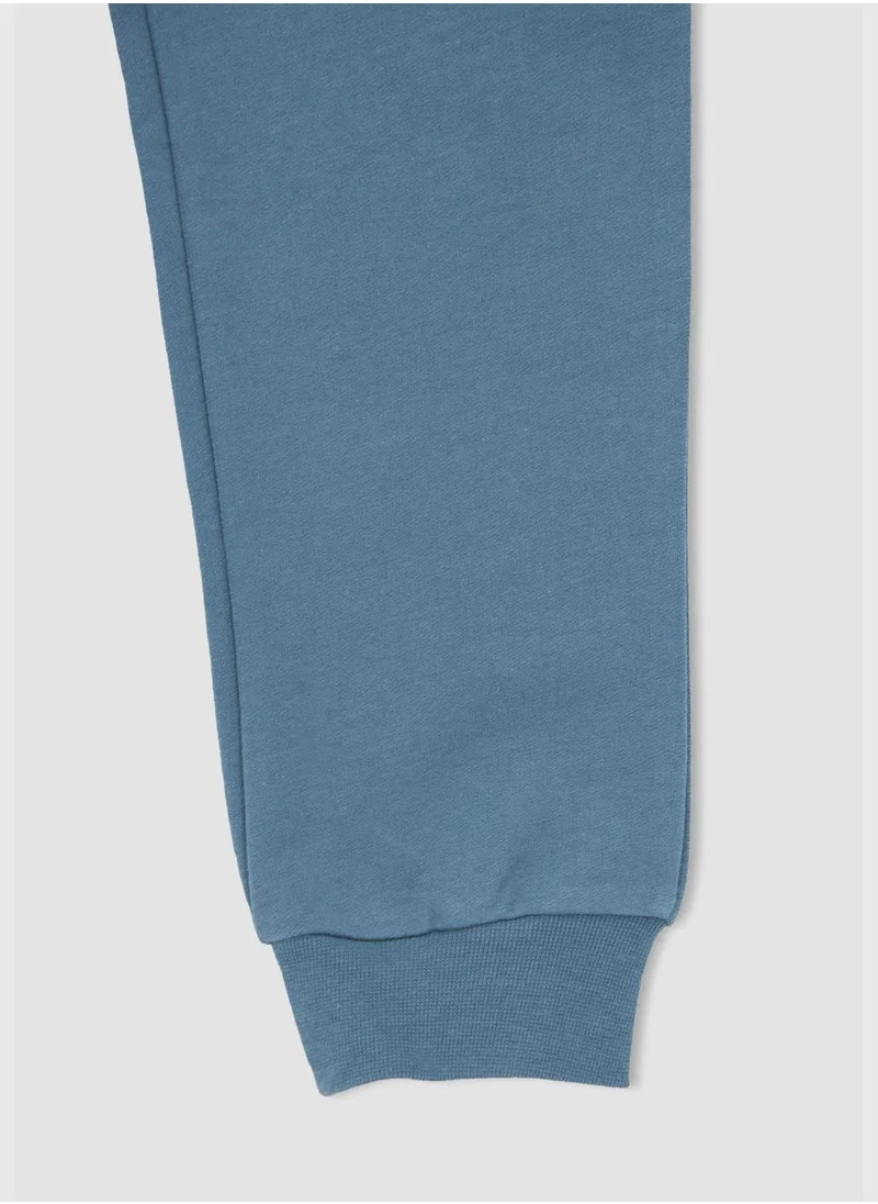 DeFacto Slim Fit Slogan Print Ruched Joggers