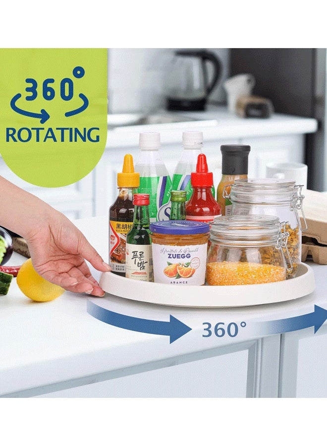 Reelyo Kitchen storage rack, household seasoning rotating storage rack, PP plastic Spice Rack,Spice Organizer Cabinet,360° Rotate Counter Storage Rack, Kitchen Organizer Turntable Design Spice Storage,Modern Spice Rack Fruit dish, Suitable for Cabinets, Refrigerators, Dining Tables and Tabletops - Image 4