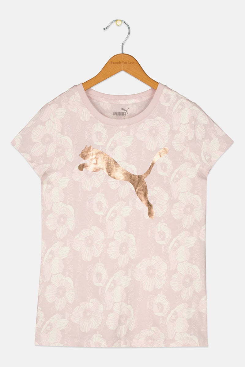 PUMA ملابس رياضية للبنات للأطفال تي شيرت قصير الأكمام في الهواء الطلق، متعدد الألوان - Image 2