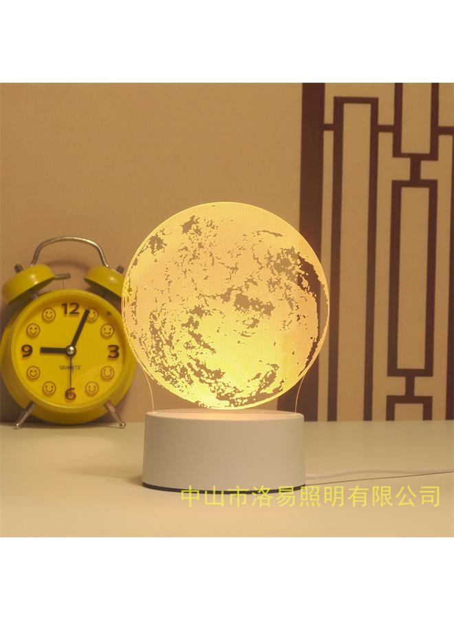 الأزرق جي دبليو إضاءة ليلية ثلاثية الأبعاد إبداعية ، جو أوكريليك ، هدية بجانب السرير ، ضوء الغلاف الجوي ، هدية ، مصباح مكتب DIY - Image 1