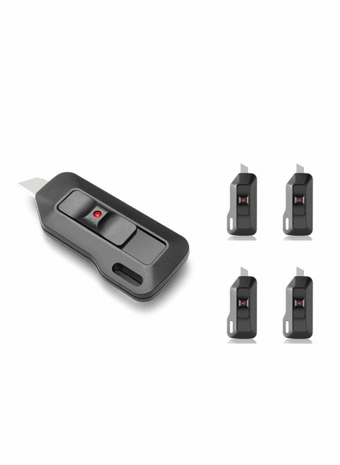 Mini Box Cutter, Retractable Box Opener, Utility Knife, Blade Retracts Automatically, Built-in Magnet, 4pc pack