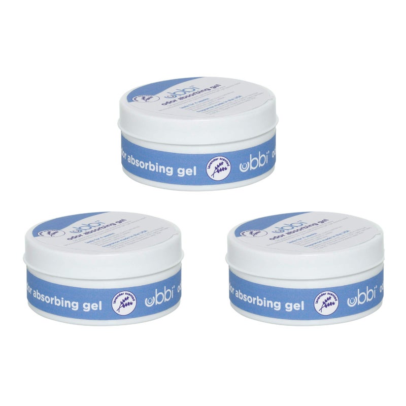 Ubbi Lavender Scented Absorbing Gel Value Pack - 3 Count Diaper Pail Odor Control for Baby Nursery - Image 1