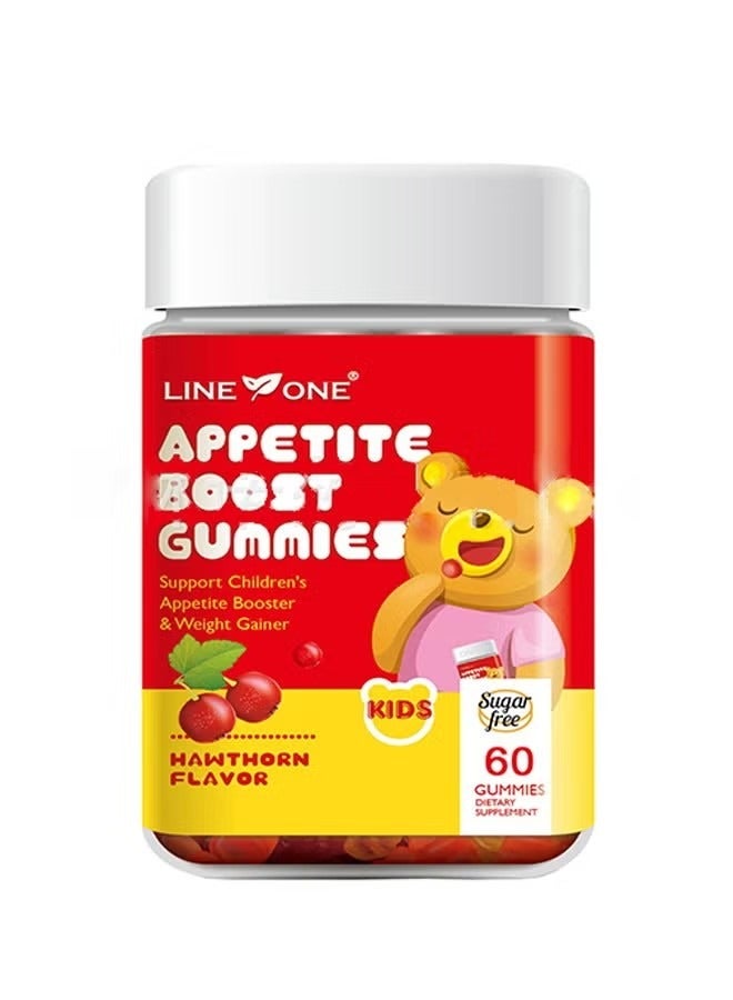Line Appetite Boost Gummies, Naturally Enhance Children's Appetite Gummies, Kids Appetite Boost Gummies for Fussy Eater, Hawthorn Flavor 60 Gummies - Image 1