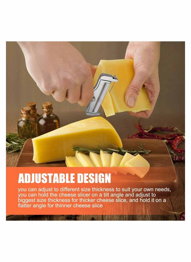 Y&D - Cheese Slicer Heavy Duty Adjustable Thickness Stainless Steel Wire Cutter Angle for Soft, Semi Hard Cheeses Kitchen Cooking Tool - Image 1