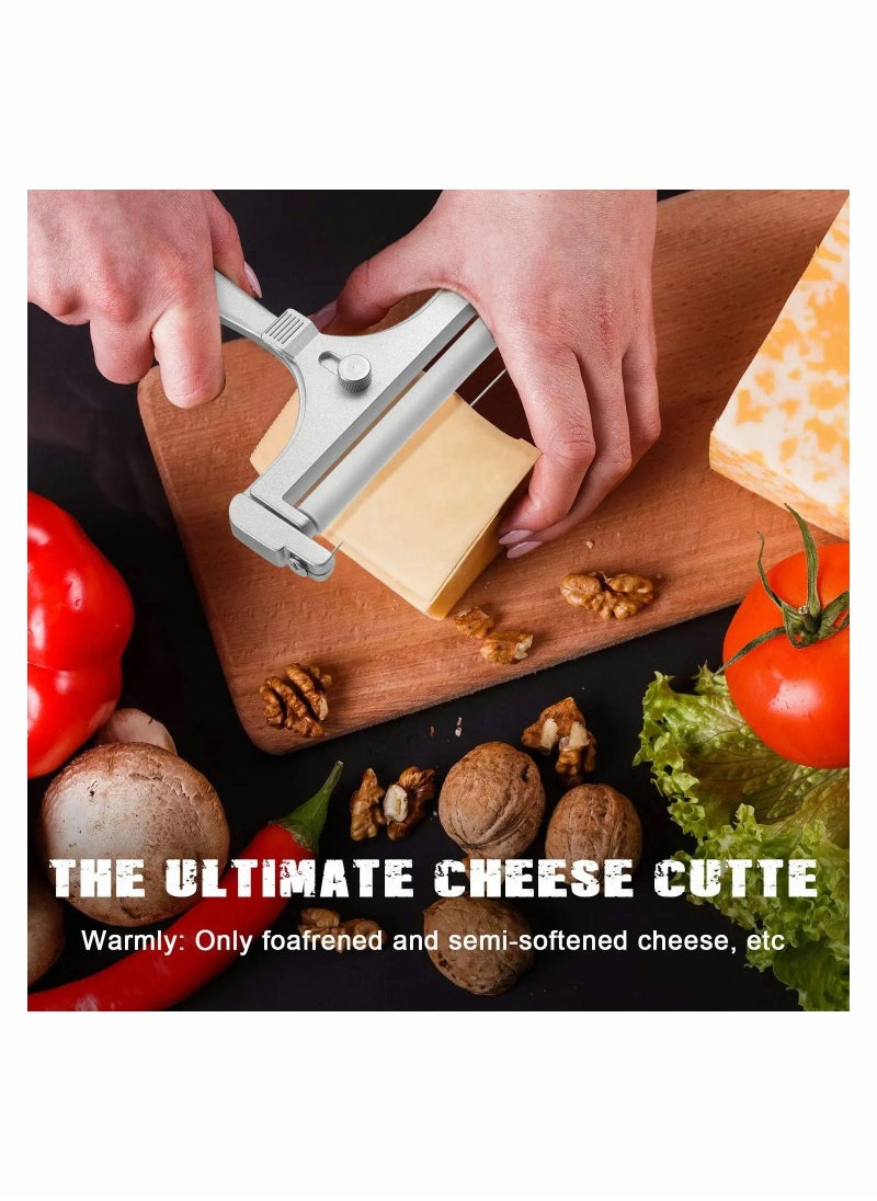 Y&D - Cheese Slicer Heavy Duty Adjustable Thickness Stainless Steel Wire Cutter Angle for Soft, Semi Hard Cheeses Kitchen Cooking Tool - Image 1
