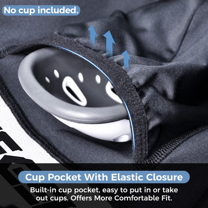 Legendfit Men Baseball Football Straps Compression Underwear w/Cup Pocket(NO Cup) Protective Athletic Shorts - 2 Pack - Image 4