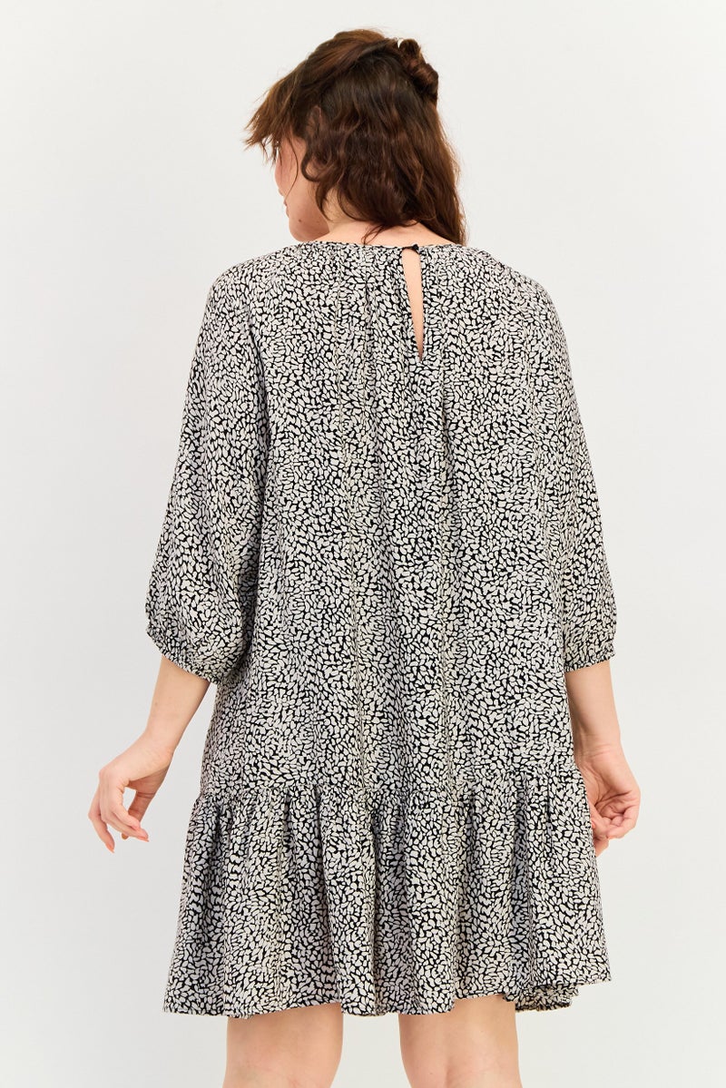 Fire & Glory Women Allover Print Midi Dress, Multicolor - Image 3