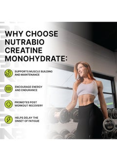 NutraBio 100% Pure Creatine Monohydrate (1000 Grammes) - Micronized, Unflavored, Hplc Tested  - Image 2