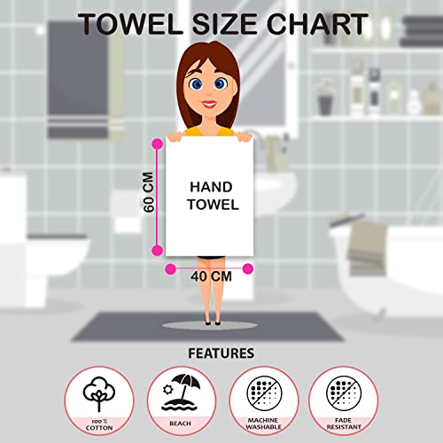 Sassoon Melrose 100% Cotton 2 Piece Hand Towel Set, 380 GSM - (Red & Brown) (40cmX60cm) - Highly Absorbent, Soft Material, Perfect for Daily Use - Image 4