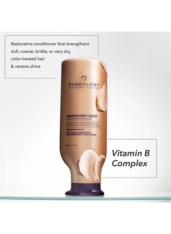 PUREOLOGY Nanoworks Gold Conditioner | For Very Dry, Color-Treated Hair | Restores & Strengthens Hair | Sulfate-Free | Vegan | Updated Packaging | 9 Fl. Oz. |  - Image 2