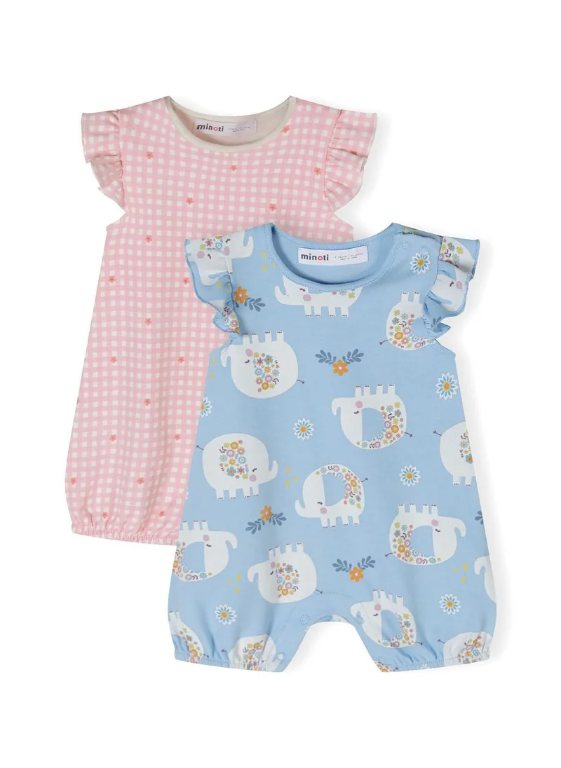 مينوتي Baby 2 Pack Frill Sleeve Rompers