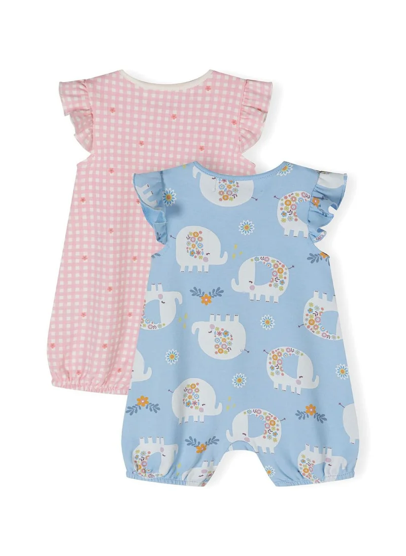 MINOTI Baby 2 Pack Frill Sleeve Rompers