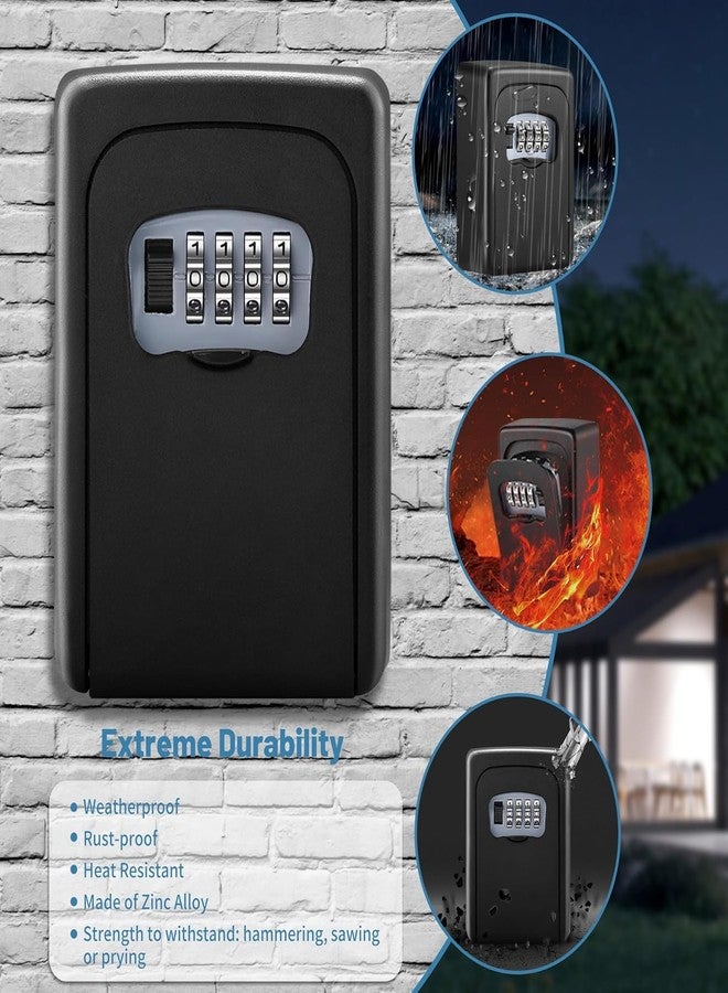 SANGOZ Combination Safe, Storage Cabinets Box, 4 Digit Numeric Password Key, Key Safe Lock Outdoor Storage with Code Combination Password Security Lock for Home - Image 5