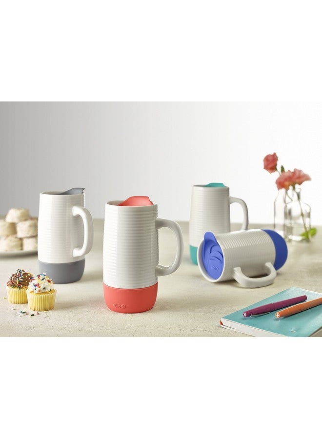 إلو كوب سفر سيراميك من إيلو جين، سعة 18 أونصة، بمقبض، وغطاء منزلق مقاوم للرذاذ، وقاعدة أكواب مدمجة، مثالي للقهوة والشاي، خالٍ من مادة BPA، وآمن للاستخدام في غسالة الأطباق، هدية مثالية له أو لها في العطلات، منتصف الليل - Image 4