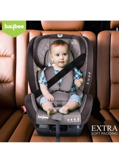 BAYBEE Convertible Infant Car Seat for Baby 0 to 12 Years with 3 Position Recline, Headrest Height Adjustable ECE R44/04 Safety Certified Travel Baby Car Seat for Toddlers Kids Boys Girls Brown  - Image 2