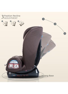 BAYBEE Convertible Infant Car Seat for Baby 0 to 12 Years with 3 Position Recline, Headrest Height Adjustable ECE R44/04 Safety Certified Travel Baby Car Seat for Toddlers Kids Boys Girls Brown  - Image 3