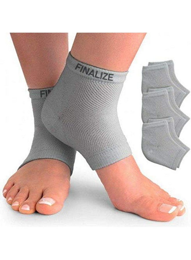 Finalize Silicone Gel Heel Socks for Dry Hard Cracked Heel Repair Pad, Swelling & Pain Relief, Cushion Support, Foot Care, Plantar Fasciitis for Men and Women-(Free Size,1 Pair)- Multi Colour - Image 1