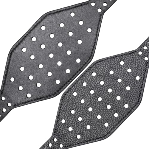Voarmaks Super Wide Hexagon Genuine Leather Headband Strap-Compatible with Audeze Maxwell Gaming Headset & MM-100 Professional Headphone, Reversible Double-Sided Cattlehide & Lambskin Leather - Image 4