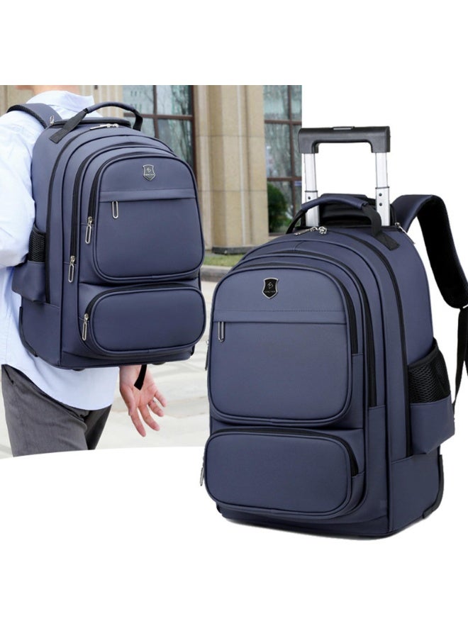 Rolling Travel Backpack with Retractable Handle â€“ 18 Inch Wheeled Business & School Laptop Bag for Men and Women, Multi-Compartment, Waterproof & Convertible Design - Image 5