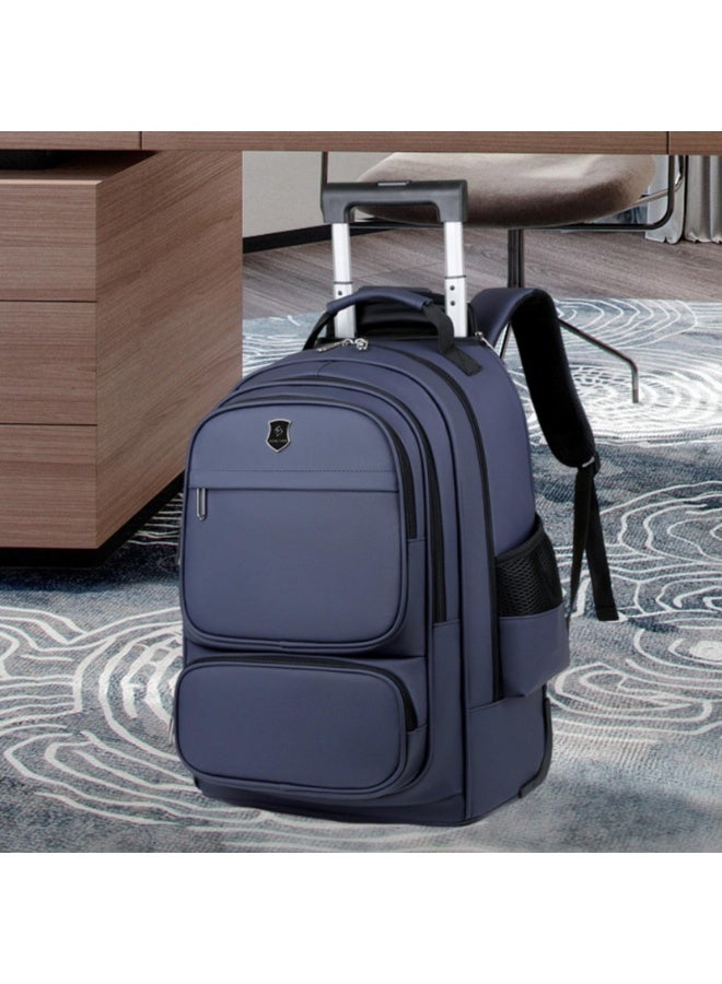 Rolling Travel Backpack with Retractable Handle â€“ 18 Inch Wheeled Business & School Laptop Bag for Men and Women, Multi-Compartment, Waterproof & Convertible Design - Image 3