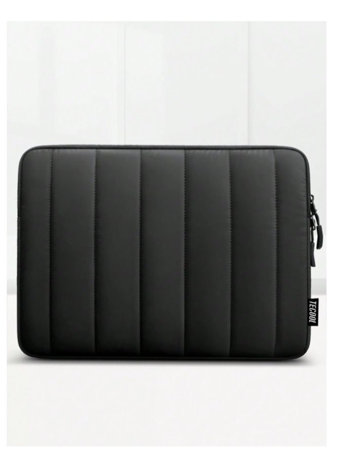 TECOOL Padded Laptop Bag, Lightweight, Water-Resistant, Scratch-Proof, Compatible with Mac Pro, Asus, HP and More, 15-16 Inch, Black - Image 1