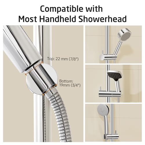 KES Shower Slide Bar 30-Inch with Adjustable Shower Head Holder, SUS 304 Stainless Steel Wall Mounted Shower Bar Polished Finish, F209S78-PS - Image 3