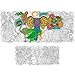 BZaber Jumbo Animal Mandala Coloring Poster Valentines Gift Giant African Wild Animal Coloring Poster Wall Art Decor for Kids Adults Bedroom Living Room Classroom Decor DIY Painting Craft 55x23 - Image 3
