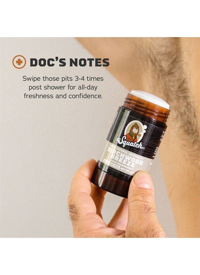 Dr. Squatch Natural Deodorant for Men – Odor-Squatching Men's Deodorant Aluminum Free - Alpine Sage + Fresh Falls (2.65 oz, 2 Pack)  - Image 3