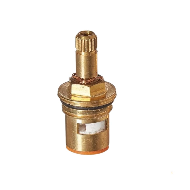 ZAP Brass Ceramic Disc Cartridge Replacement | Quarter Turn Tap Spare for Kitchen & Bathroom | Fits 0.5" Faucets | Durable Brass & Ceramic Body | Pack of 1 - Image 1
