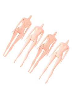 EXCEART 4Pcs Plastic Flexible Rotation 12 Moveable Joints Doll Toy Rotatable Nude Doll Body Toy Female Figure Naked Body Dolls For Diy Dolls  - Image 1