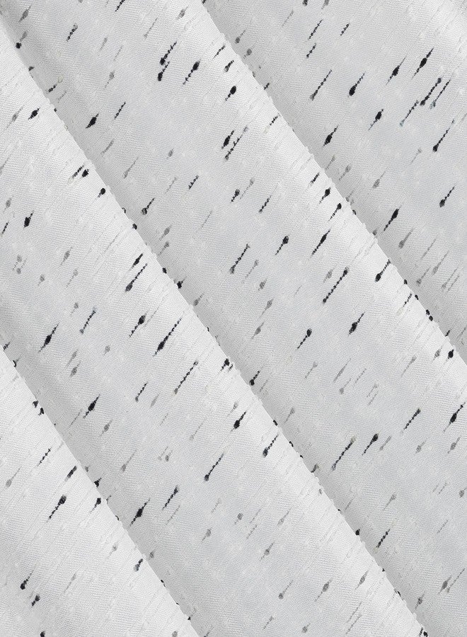 Sun Zero Sylo Generation Contrast Slub Magnetic Closure 100% Blackout Rod Pocket Curtain Panel, 40" x 84", White - Image 4