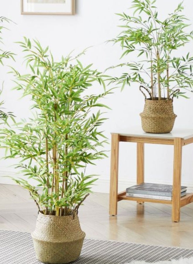Generic 150CM Artificial Trees Fake Bamboo Plant In Black Pot Plant Potted Artificial Bamboo Tree For Indoor Home Décor For Office Kitchen Counter Top Indoor Decor Garden Lawn  - Image 2