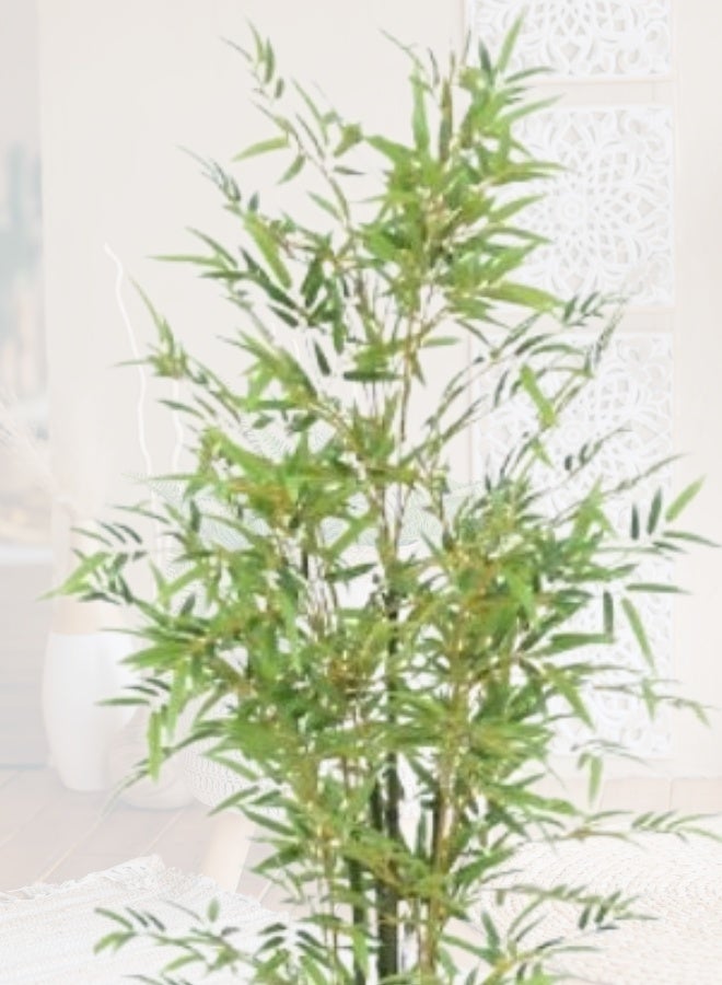 Generic 150CM Artificial Trees Fake Bamboo Plant In Black Pot Plant Potted Artificial Bamboo Tree For Indoor Home Décor For Office Kitchen Counter Top Indoor Decor Garden Lawn  - Image 3