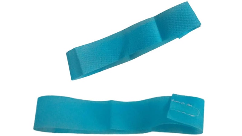 RXSHOPY RXSHOPY Disposable NonWoven Blue Convenient Closure Professional Facial Headband Elastic Skin Care for Home Salon Parlour Spa Beauty Care Gym Jogging 115 X 15 50  - Image 1