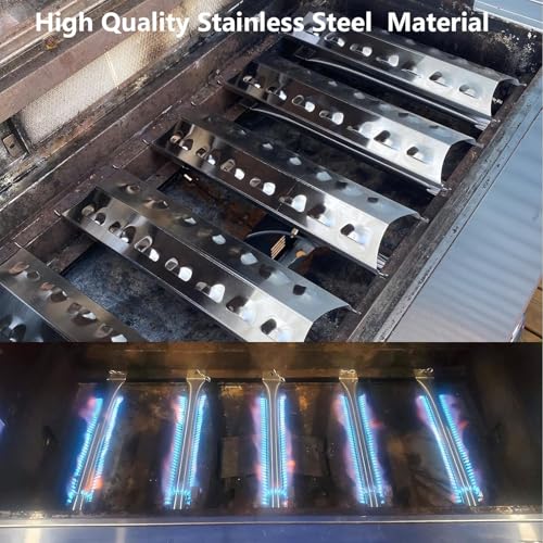 Uniflasy Grill Replacement Parts Kit for Master Forge 5 Burner 3218LT, 3218LTM, 3218LTN, L3218, 2518-3, 2518LN-LPG, E3518-LP, Kenmore 148.16156211, 148.1637110, 5 Pack Grill Burner and Heat Plate - Image 4