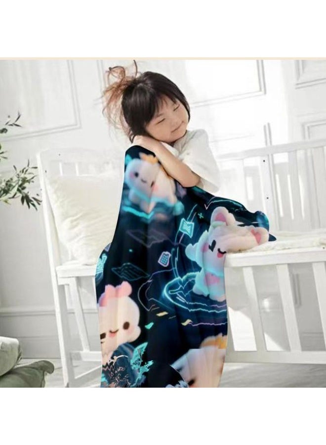 general Baby and children's cartoon flannel thin blanket (warm and comfortable, suitable for sleep, game use) 70cm*100cm - Image 1