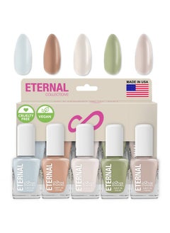 Pastel Nail Polish Sets For Women (Chic Pastels) Pastel Nail Polish Set For Girls Long Lasting & Non Toxic Nail Polish Kit For Home Diy Manicure & Pedicure Made In Usa 13.5Ml (Set Of 5)